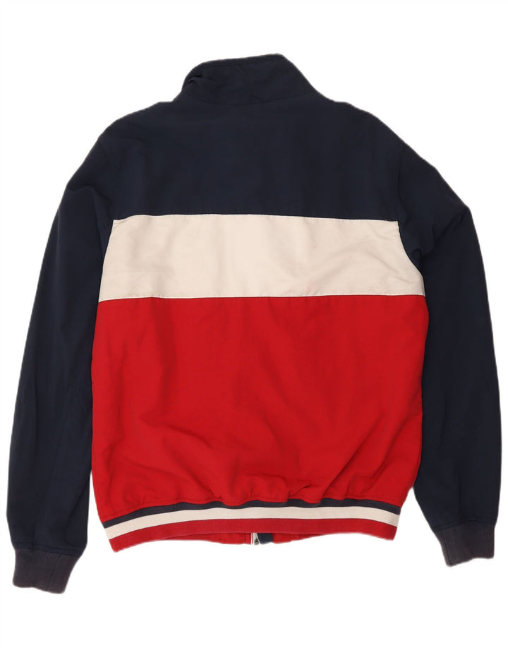 Tommy Hilfiger Chaqueta Bomber para Hombre UK 40 Large Azul Marino Colorblock Algodón