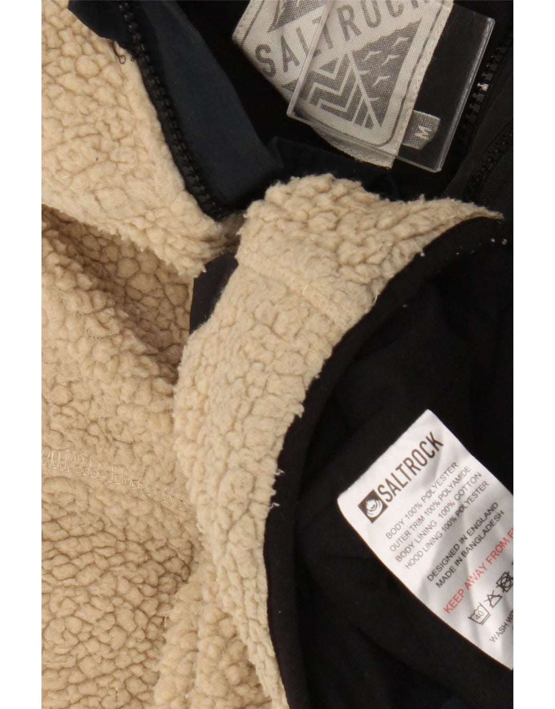 Saltrock Chaqueta polar con capucha para hombre ES 38 Poliéster color beige medio
