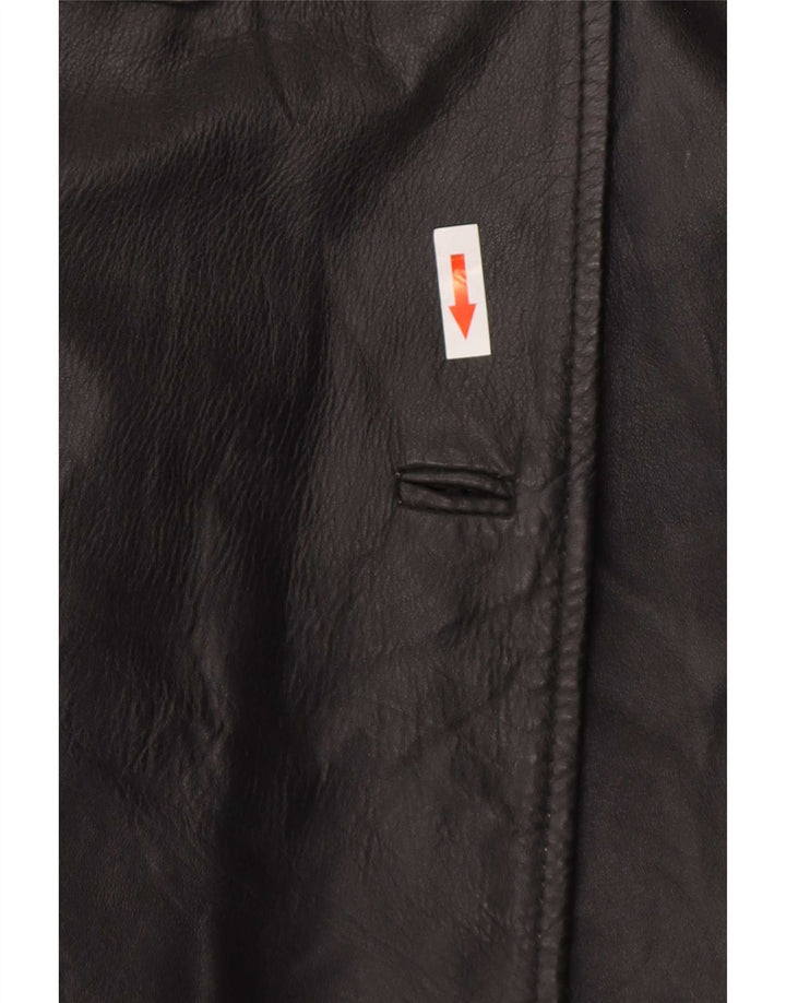 Sitelli Abrigo de cuero para mujer IT 42 Medium Black