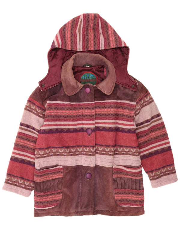 Henri Rossi Chaqueta cortavientos para mujer EU 42 Grande Cuero multicolor