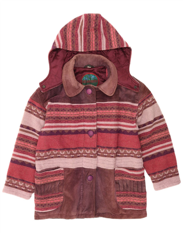 Henri Rossi Chaqueta cortavientos para mujer EU 42 Grande Cuero multicolor