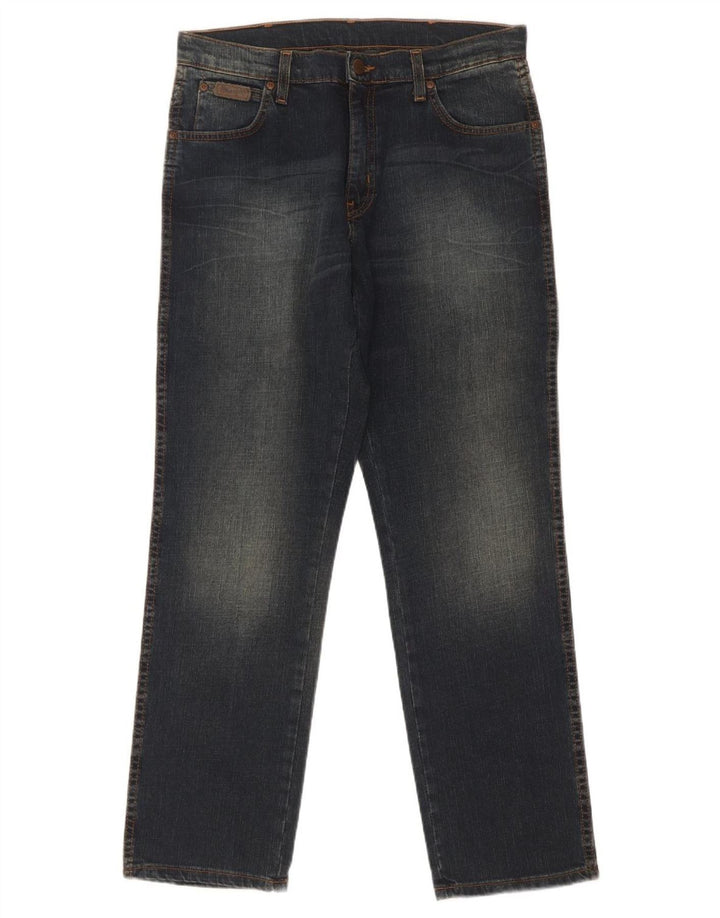 Wrangler Vaqueros rectos elásticos Texas para hombre W32 L30 Azul marino