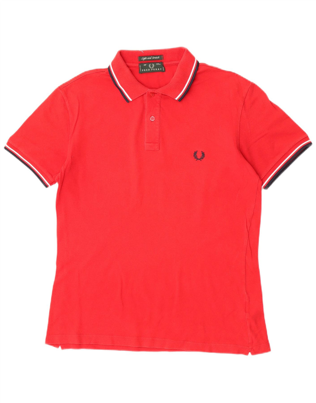 Fred Perry Polo ligero y elástico para hombre, talla grande, rojo