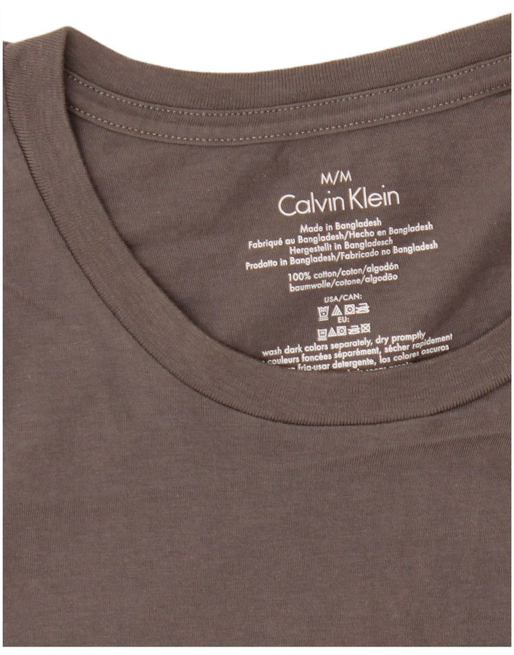 Calvin Klein - Camiseta gráfica para hombre, parte superior de algodón gris medio