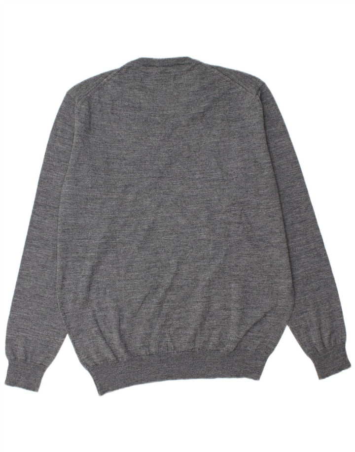 Dack's Suéter tipo jersey con cuello en V para hombre 2XL Lana gris