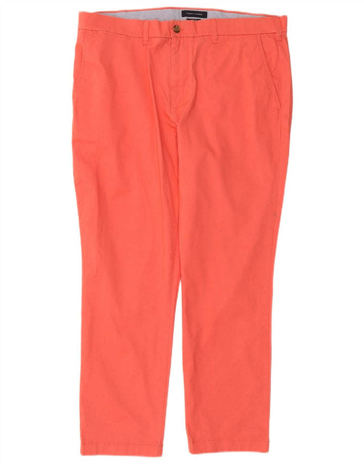 Tommy Hilfiger Pantalones chinos ajustados para hombre W38 L30 Algodón rosa