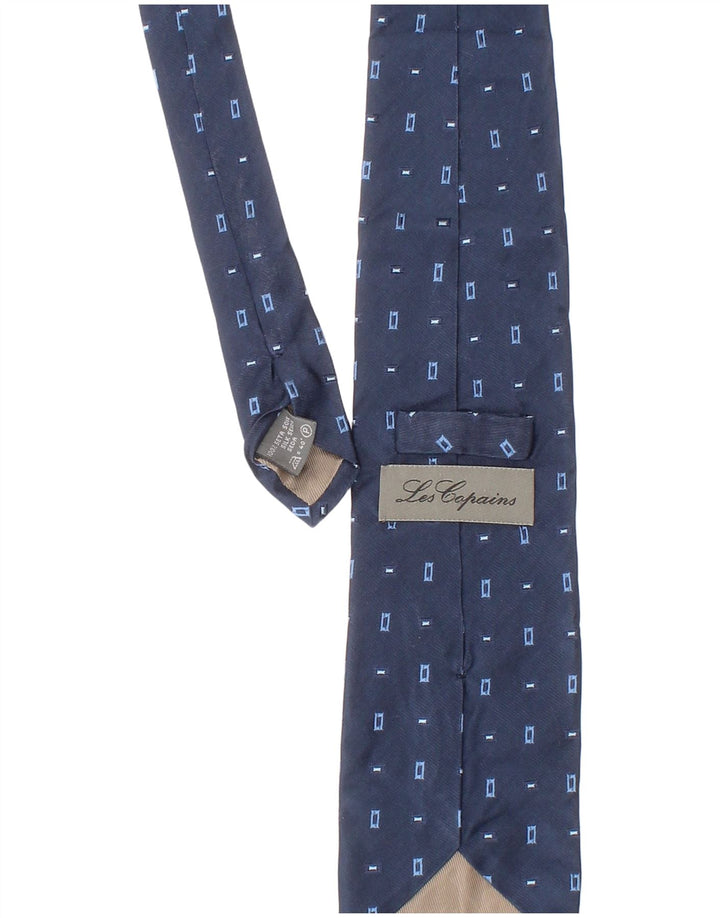 Corbata Hombre Les Copains Talla Única Seda Geométrica Azul