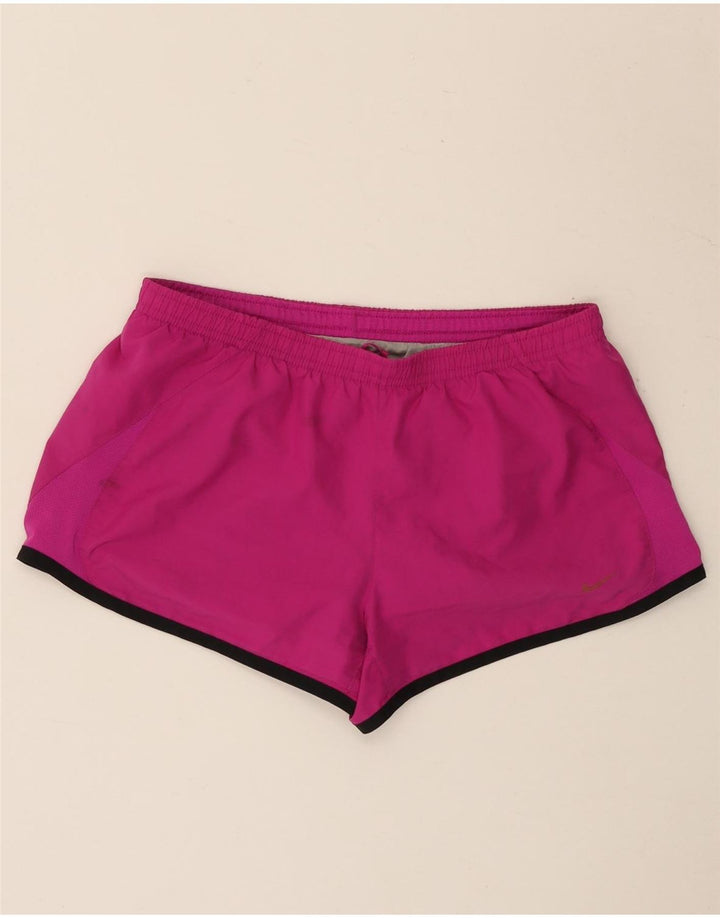 Nike - Pantalones cortos deportivos para mujer, talla 40, poliéster, color morado medio