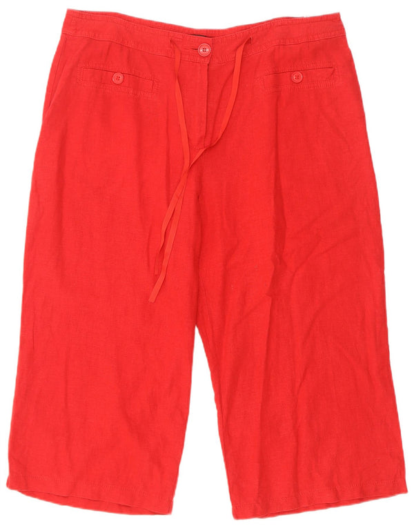 Marks & Spencer Bermudas para mujer UK 40 Large W34 Lino rojo