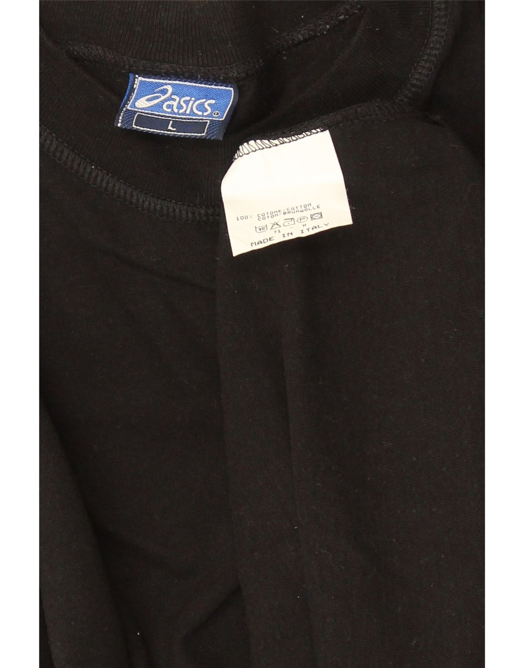 Asics Hombre Top Manga Larga Grande Algodón Negro