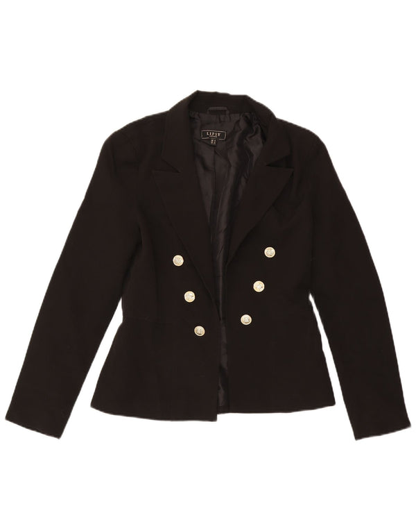 Chaqueta estilo blazer abierta para mujer de Lipsy UK 8 Small Poliéster negro