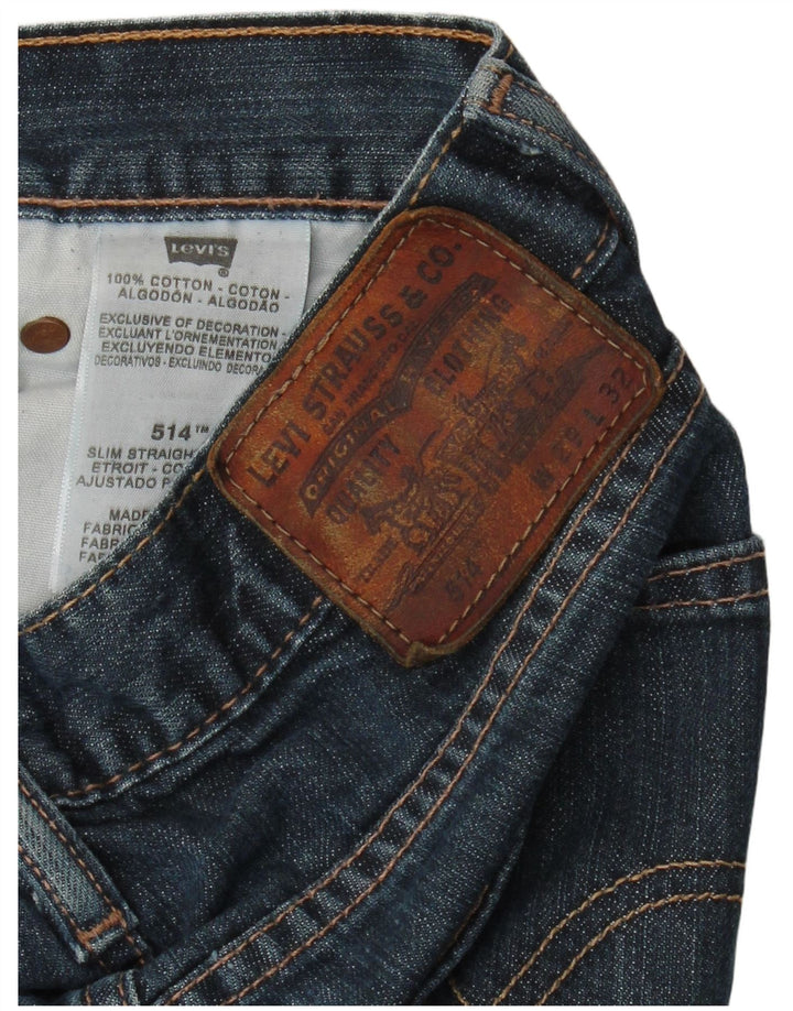 Levi's Hombre 514 Vaqueros Slim Rectos W29 L32 Algodón Azul