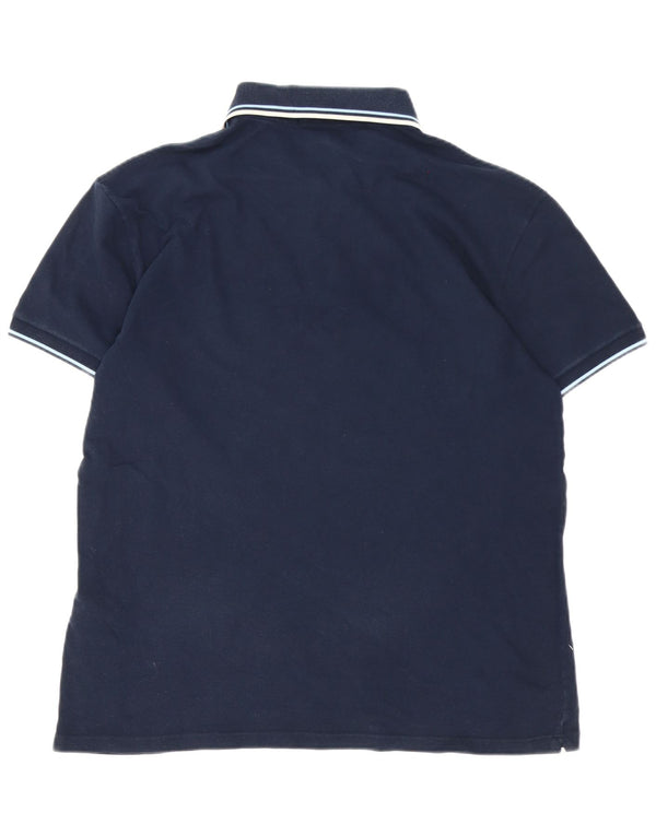 Fred Perry Polo Para Hombre Grande Azul Marino Algodón