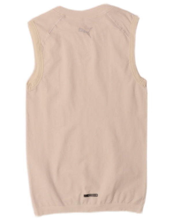 Puma Mujer Chaleco Top UK 14 Grande Blanco