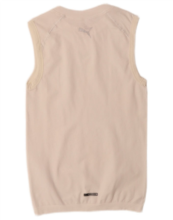 Puma Mujer Chaleco Top UK 14 Grande Blanco