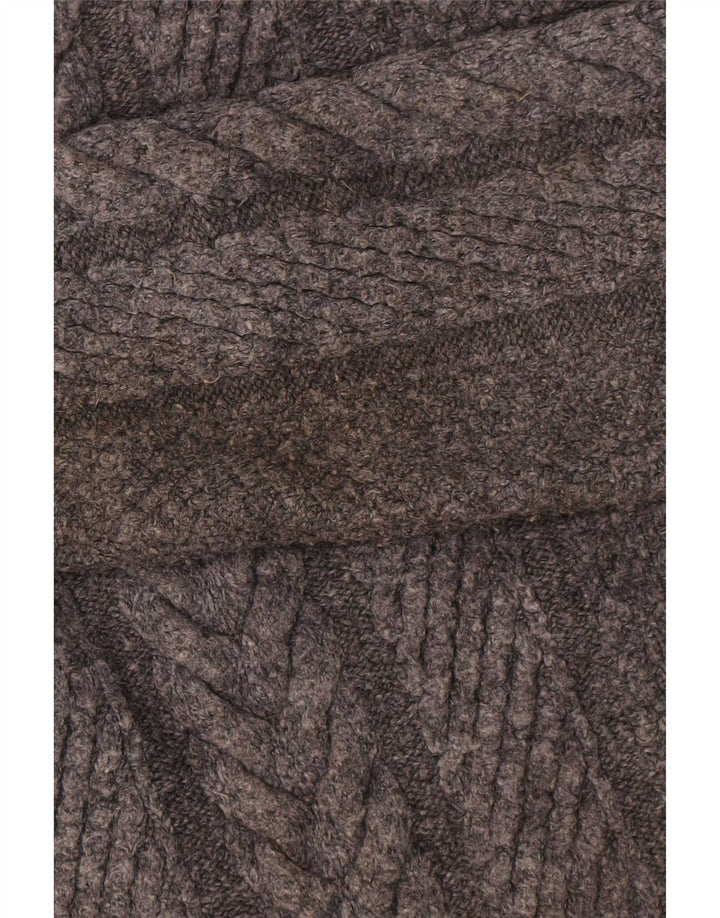Zara Hombre Jersey De Cuello Redondo Jersey Grande Acrílico Moteado Gris