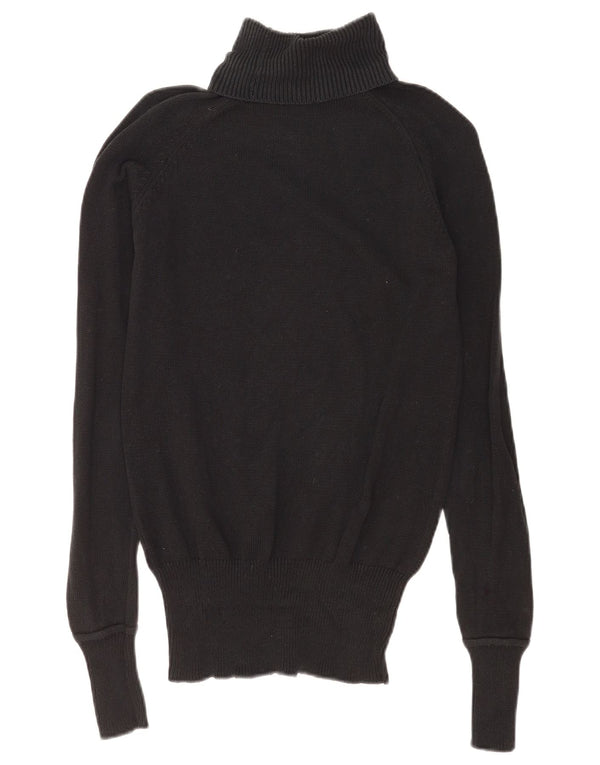 Zara - Jersey con cuello vuelto para mujer, talla 40, talla mediana, algodón azul marino