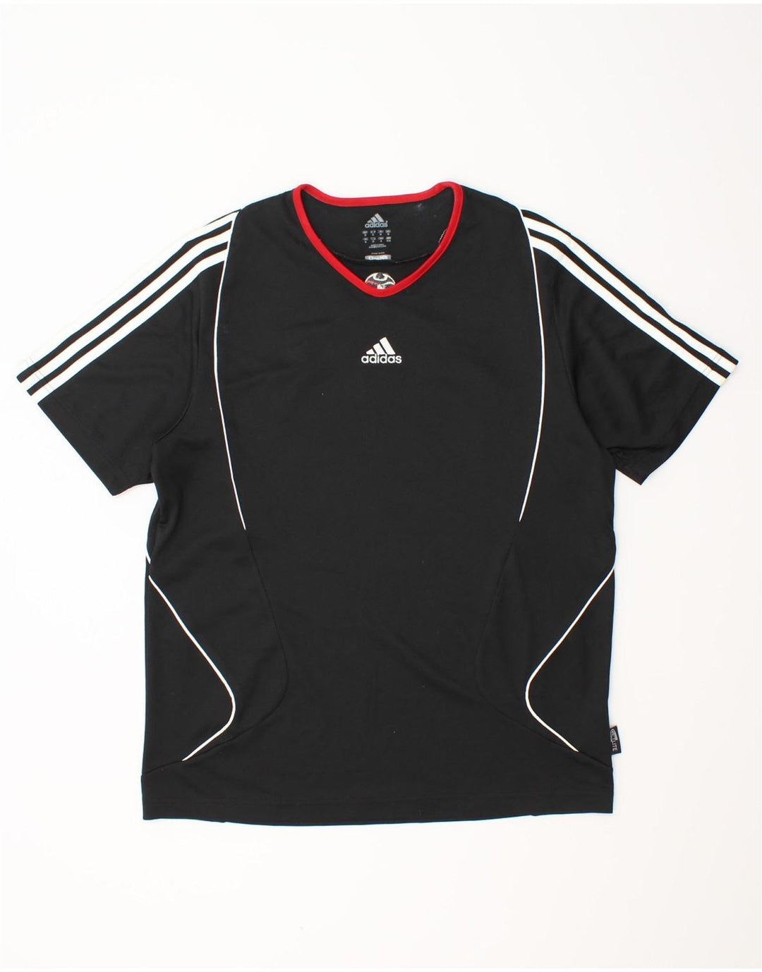 ADIDAS Mens Clima 365 Camiseta Top Medio Negro Poliéster