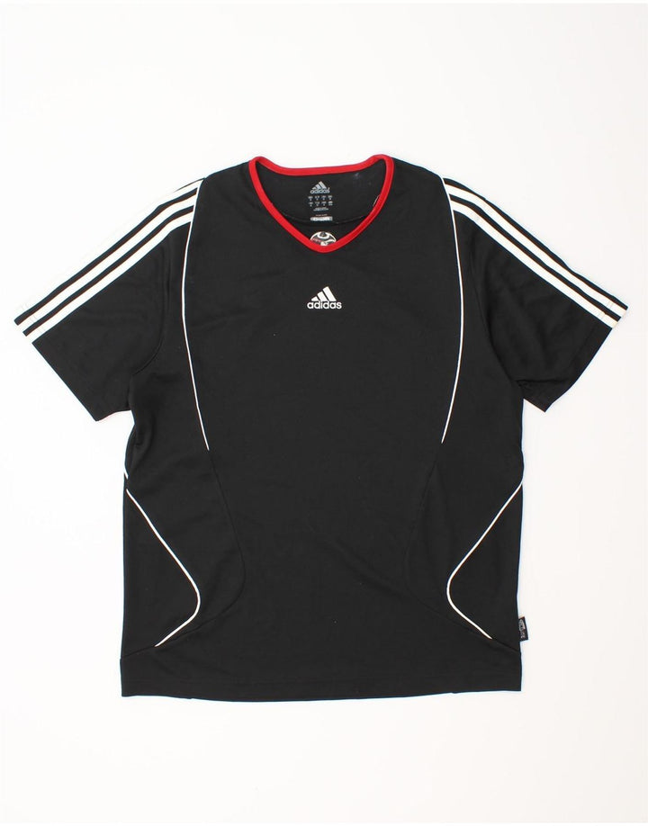 ADIDAS Mens Clima 365 Camiseta Top Medio Negro Poliéster