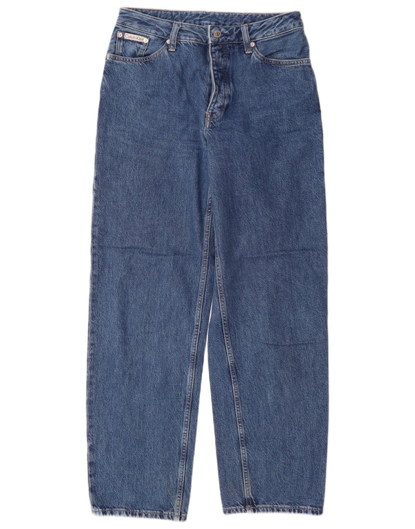 Calvin Klein Jeans sueltos de cintura alta para mujer W27 L32 Algodón azul 90s