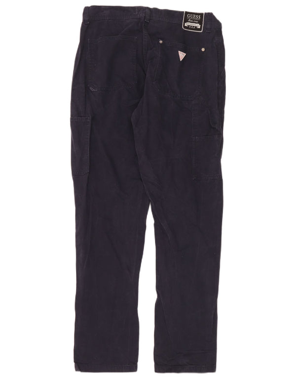 Guess Pantalón Cargo Recto Hombre W32 L32 Azul Marino