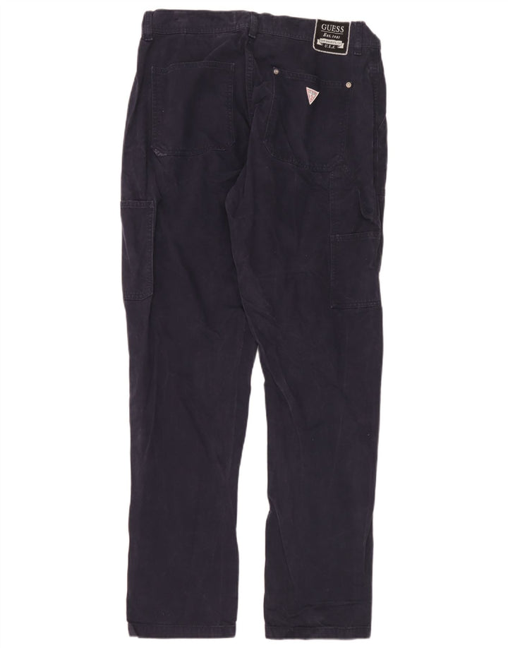 Guess Pantalón Cargo Recto Hombre W32 L32 Azul Marino