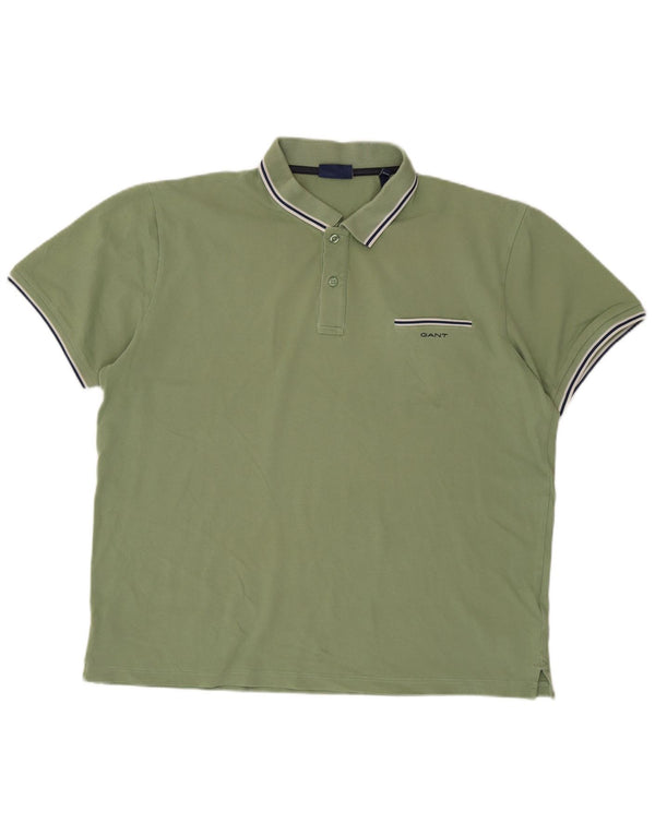 Gant Polo Hombre 2XL Algodón A Rayas Verde