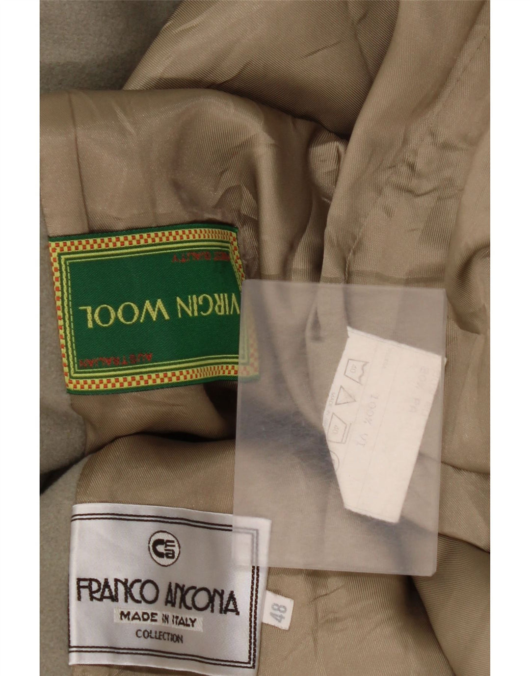 Trenca para hombre Franco Ancona IT 48 Lana gris medio