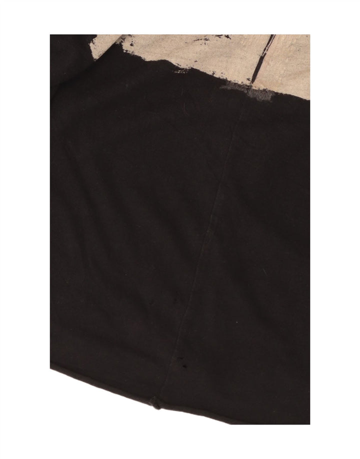 Zara Mujer Camiseta Gráfica Top UK 40 Medium Negro