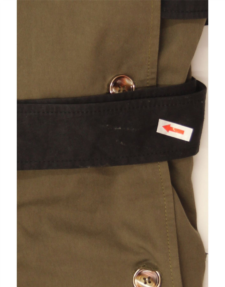 Gabardina extragrande para mujer Oasis UK 40 Small Caqui Colorblock Poliéster