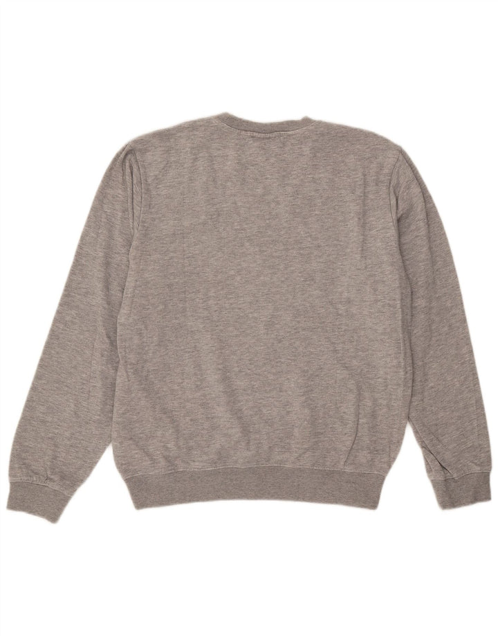 Kappa Hombre Sudadera Jumper Algodón Moteado Gris Medio