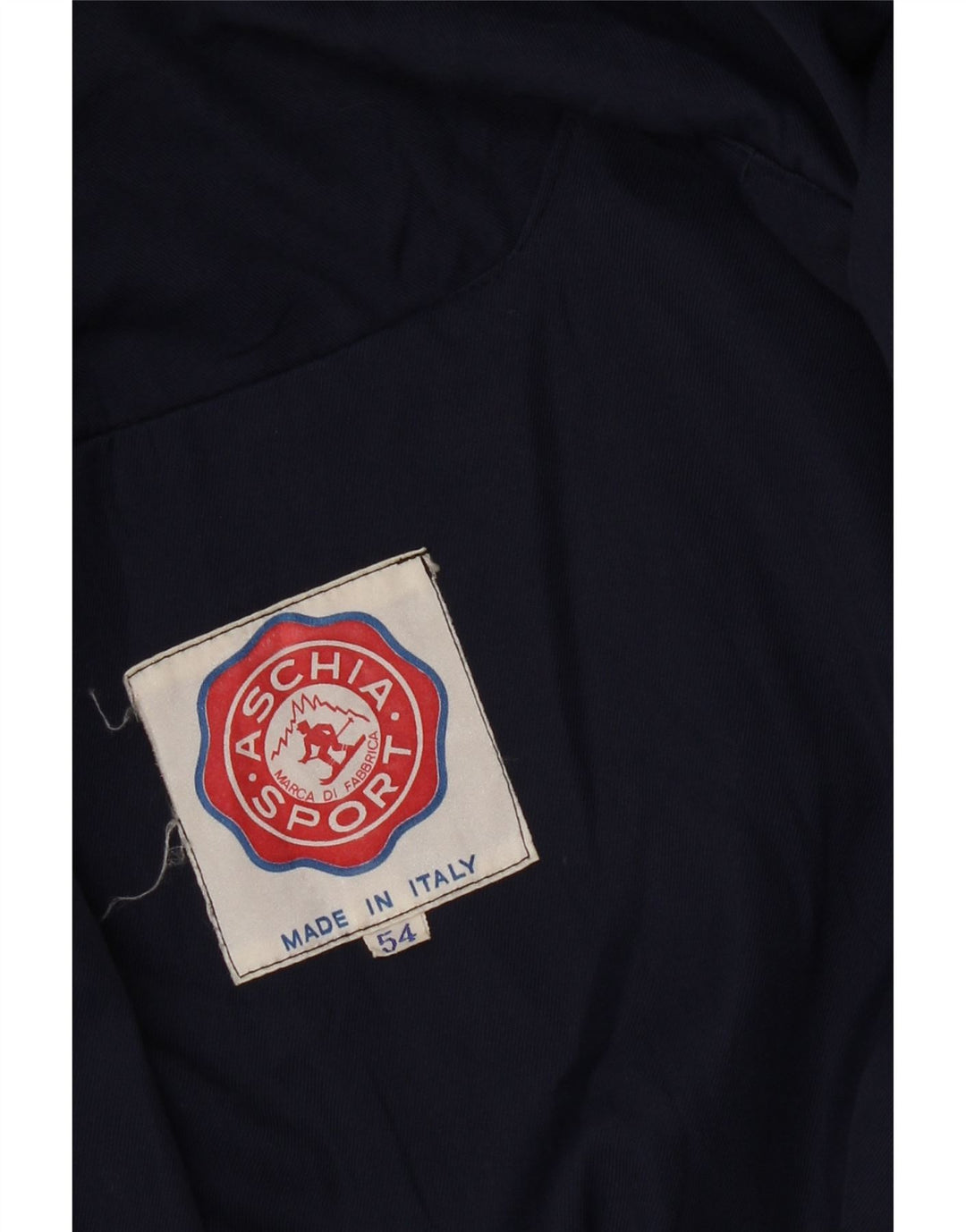 Vintage hombres con capucha chaqueta utilitaria IT 54 2XL azul marino