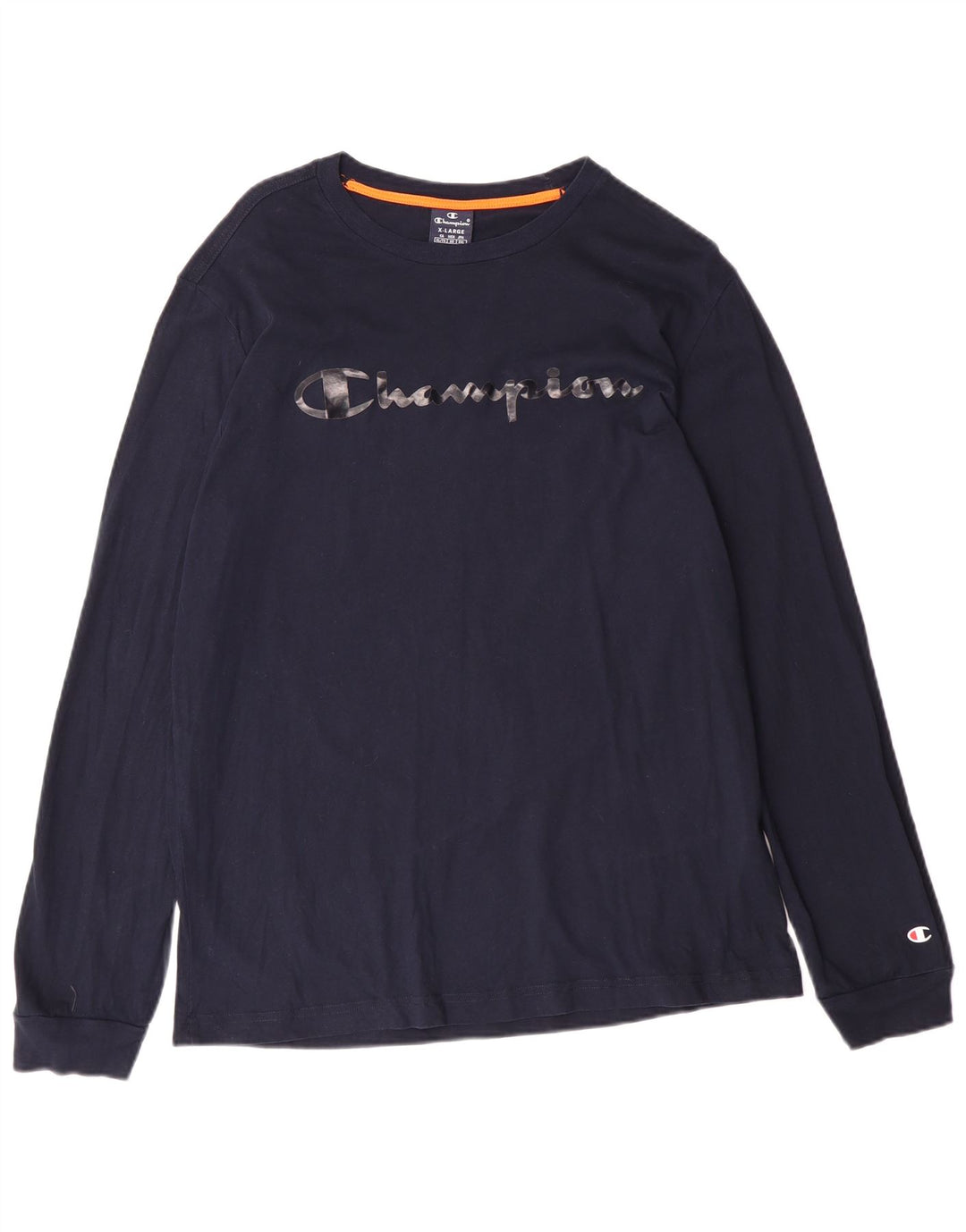 Champion Mujer Camiseta Gráfica Top XL Azul Marino Algodón