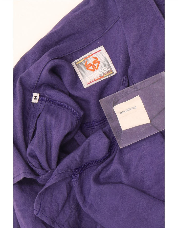 Stefanel Camisa De Manga Corta Viscosa Morado Medio Hombre