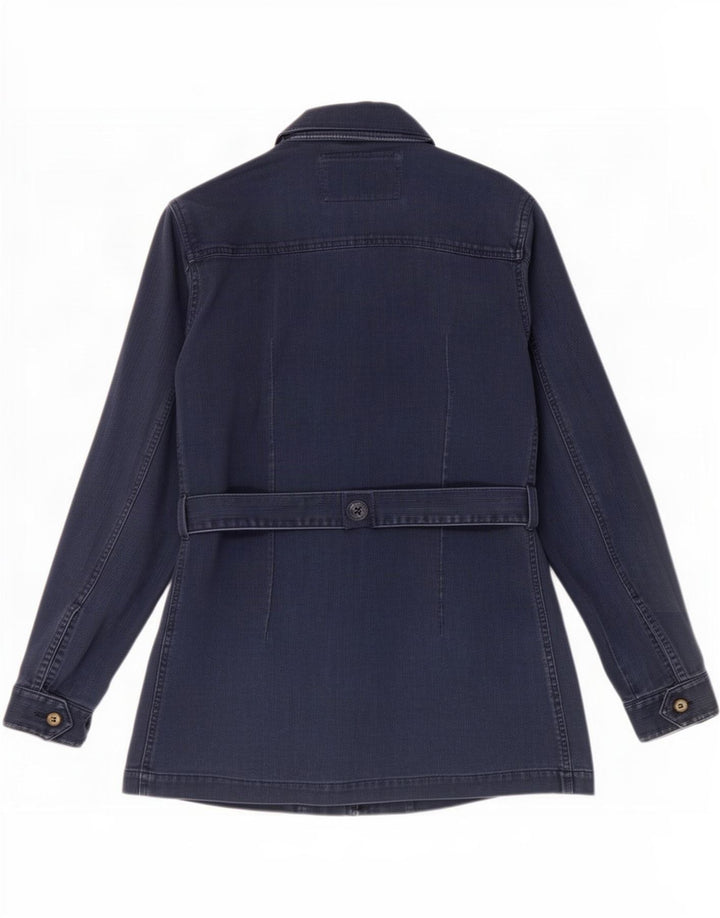 Rifle Chaqueta militar para mujer UK 10 Small Azul marino Algodón