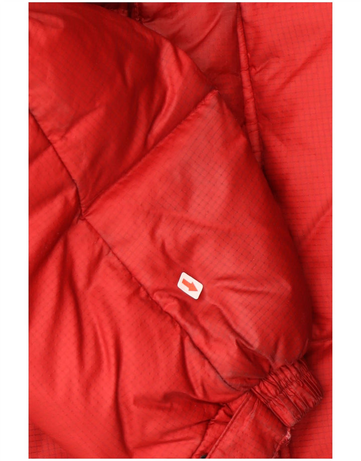 Dickies Chaqueta acolchada con capucha para hombre UK 38 Medium Red Colourblock Nylon