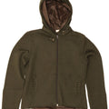 Pinko Chaqueta bomber de punto con capucha para mujer UK 10 Small Khaki Wool