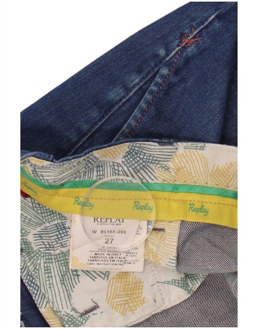 REPLAY Pantalones cortos vaqueros de mujer W27 Small Blue Cotton