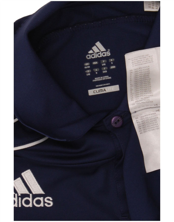 Polo ADIDAS Climalite para hombre UK 46/48 XL Azul marino Poliéster
