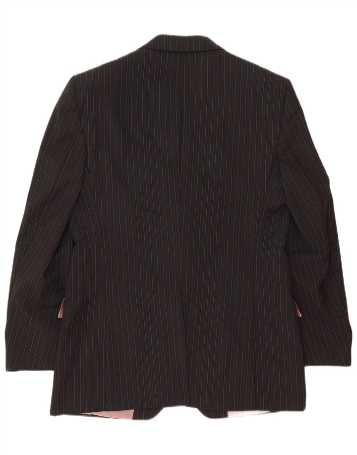 Hugo Boss Chaqueta tipo blazer de 3 botones para hombre IT 52 XL Clásico de lana a rayas negras