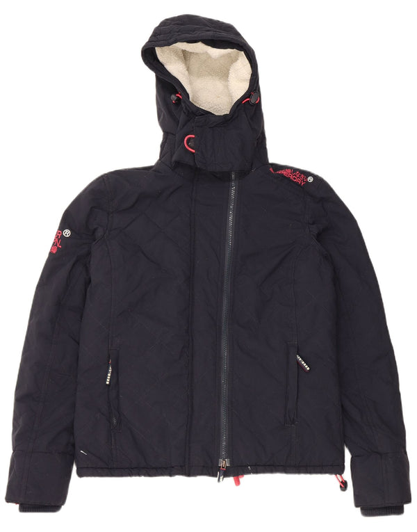 Superdry Chaqueta Cortavientos con Capucha Windcheater para Mujer UK 46 Grande Azul Marino