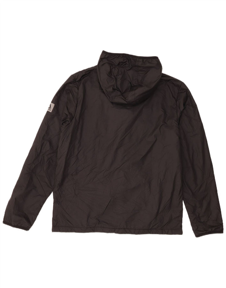 Reebok - Chaqueta de chándal con capucha para hombre, talla grande, poliéster negro