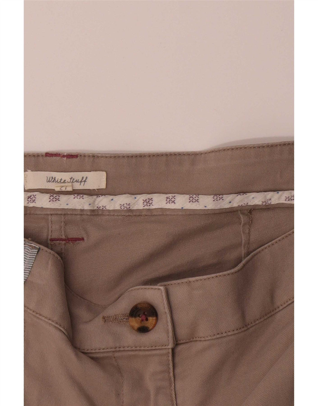 Pantalones cortos para mujer White Stuff UK 40 Medium W34 Algodón beige