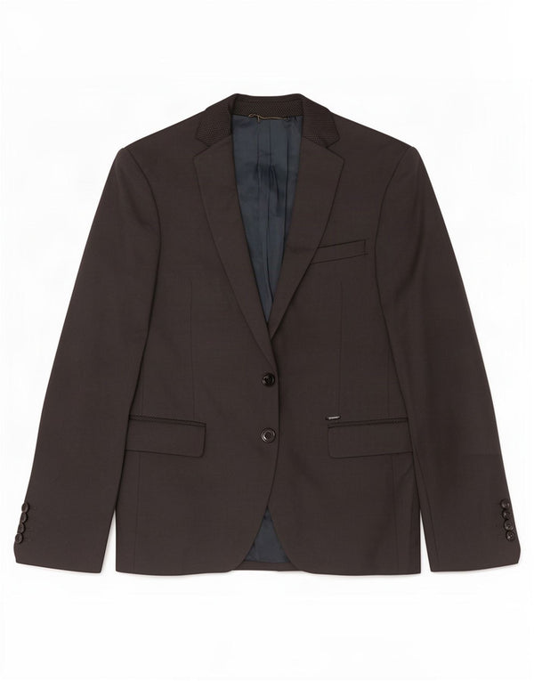 Zara Chaqueta Blazer De 2 Botones Para Hombre EU 44 XS Algodón Gris