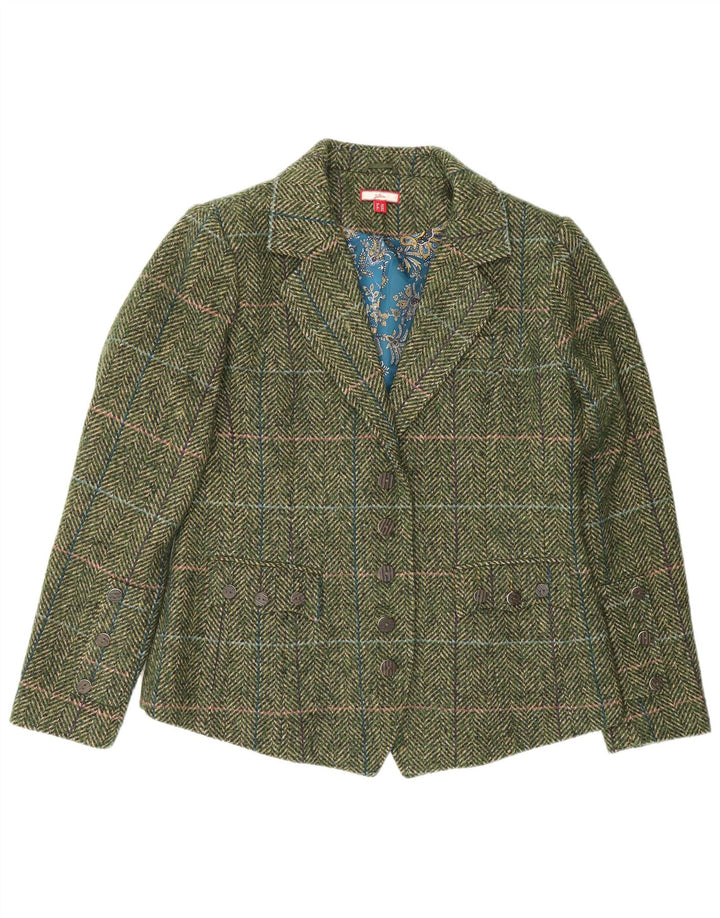 Joe Browns Chaqueta tipo blazer de 5 botones para mujer UK 44 Grande Pata de gallo verde