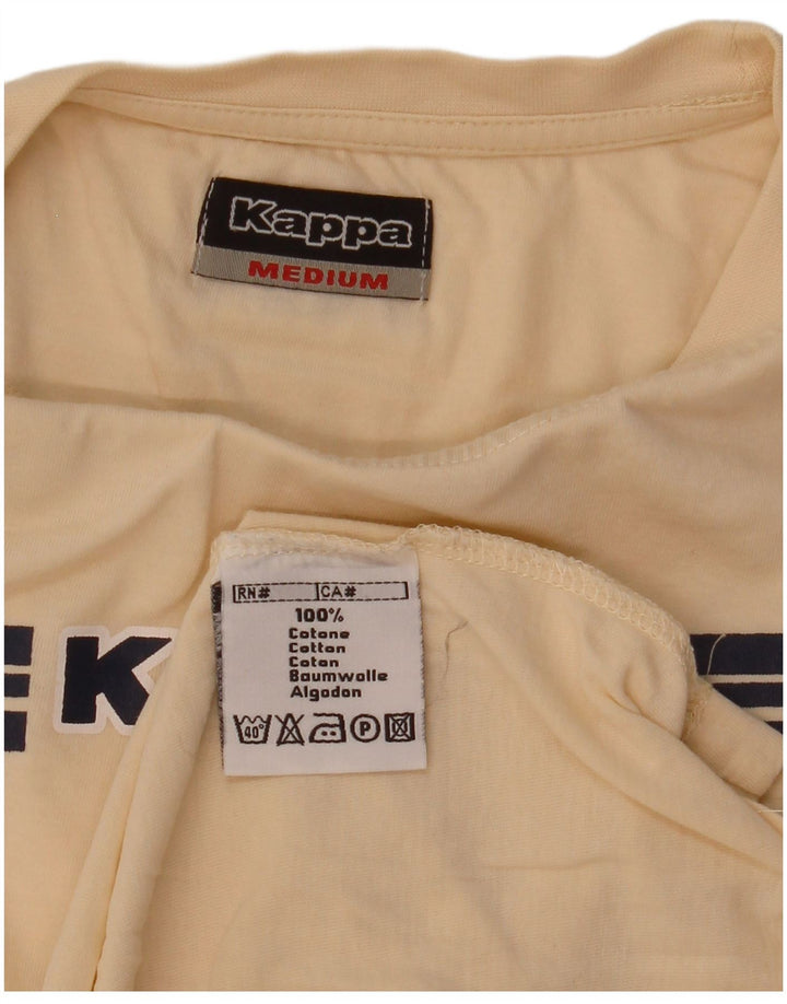 Kappa Hombre Camiseta Gráfica Top Algodón Beige Medio