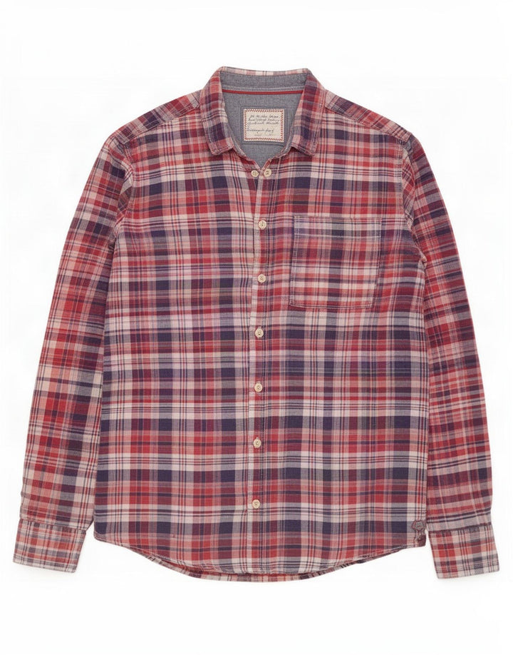 Camisa de franela para hombre de Fat Face de algodón a cuadros en rojo medio