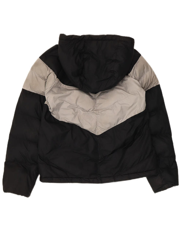Nike Chaqueta acolchada con capucha para niños de 12 a 13 años, talla grande, color negro