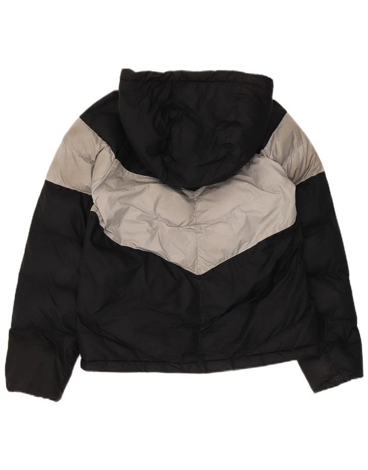 Nike Chaqueta acolchada con capucha para niños de 12 a 13 años, talla grande, color negro