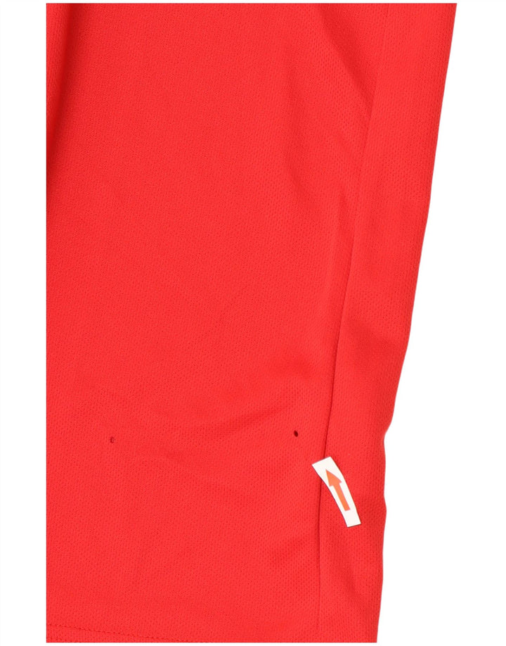 Adidas Hombre Aeroready Camiseta Superior Medio Rojo Colorblock Poliéster